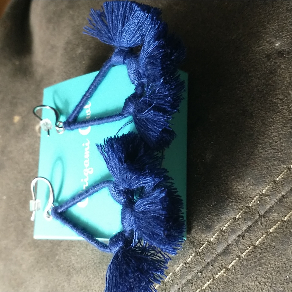 Origami Owl Blue Tassels Earrings